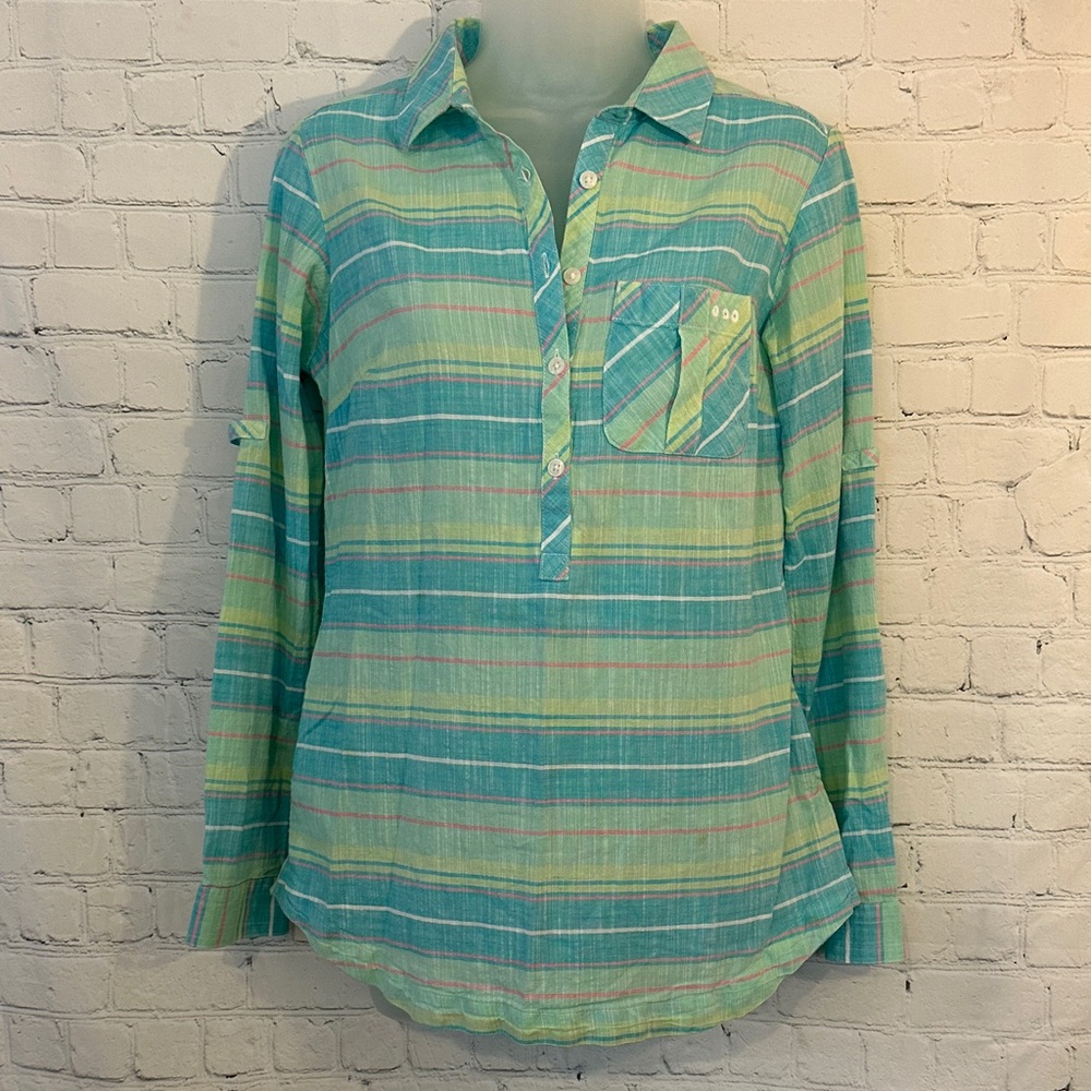 Columbia PFG Plaid Button-Up Women's Top